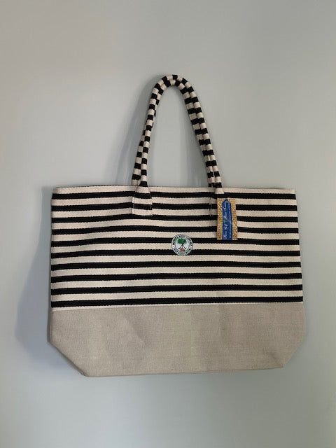 Striped Woven Tote